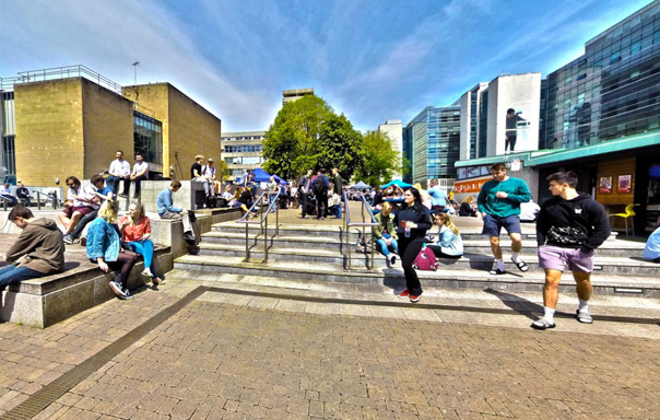 Student Piazza outside the library